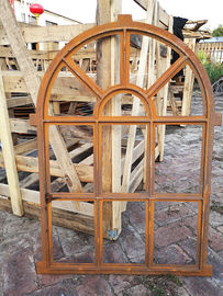 Arched Mirror Cast Iron Windows cho sân vườn kích thước tiêu chuẩn Antique kim loại Windows