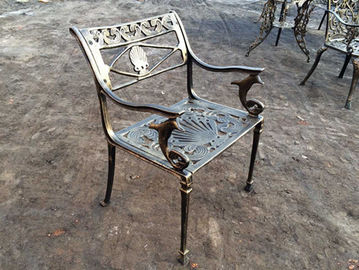 Phong cách Pháp Gang ngoài bàn và ghế Antique Bronze cho công viên