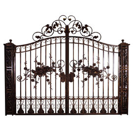 An ninh lối vào Cast Iron Decor Gate / đôi nhập cảnh kim loại Gates